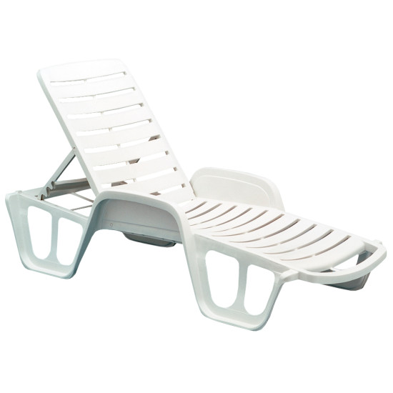 Lamamistool FISSO 71x192xH45cm, materjal: plastik, värvus: valge Lamamistool FISSO 71x192xH45cm, materjal: plastik, värvus: valge