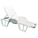Lamamistool FISSO 71x192xH45cm, materjal: plastik, värvus: valge Lamamistool FISSO 71x192xH45cm, materjal: plastik, värvus: valge