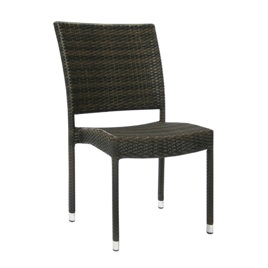 Dārza mēbeļu komplekts WICKER galds un 4+2 krēsli, tumši-brūns Dārza mēbeļu komplekts WICKER galds un 4+2 krēsli, tumši-brūns