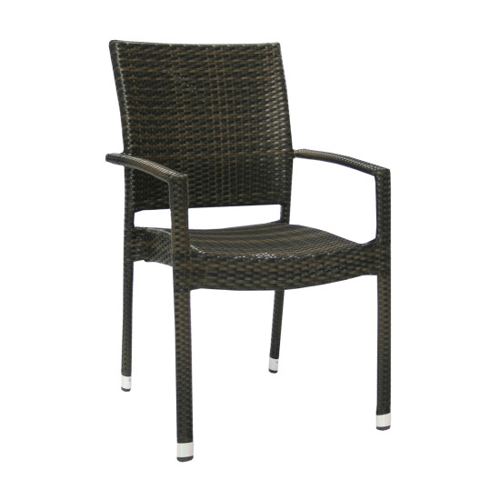 Dārza mēbeļu komplekts WICKER galds un 4+2 krēsli, tumši-brūns Dārza mēbeļu komplekts WICKER galds un 4+2 krēsli, tumši-brūns