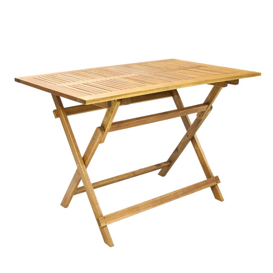 Balkona komplekts FINLAY, galds un 4 krēsli (13181), 110x75xH72cm, saliekams, koks: akācija, apdare: piesūcināts ar eļļu Balkona komplekts FINLAY, galds un 4 krēsli (13181), 110x75xH72cm, saliekams, koks: akācija, apdare: piesūcināts ar eļļu