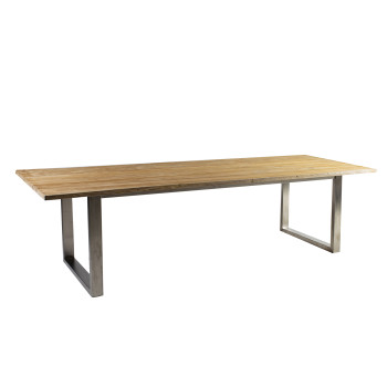 Садовая мебель NAUTICA с 8-стульев (13259) 280x100xH76см, столешница: тик, обработка: рустикальный, ножки: нержавеющей