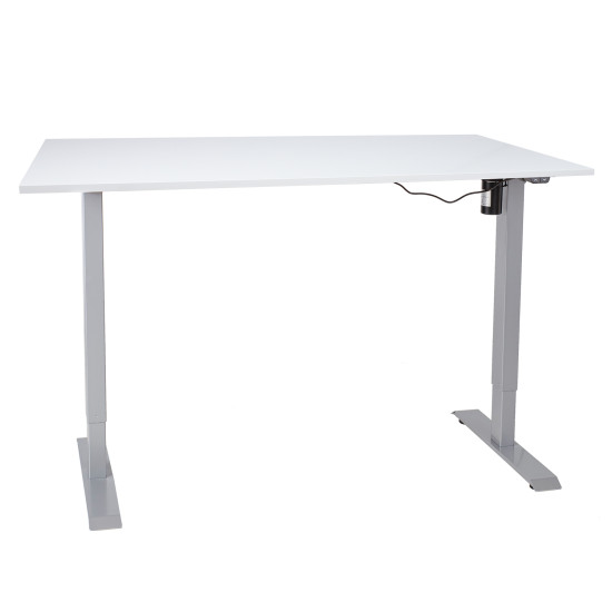 Rakstāmgalds ERGO ar 1 motoru 140x80cm, pelēcīgi balts Rakstāmgalds ERGO ar 1 motoru 140x80cm, pelēcīgi balts