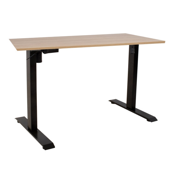Rakstāmgalds ERGO ar 1 motoru 140x70cm, hikorijs/melns Rakstāmgalds ERGO ar 1 motoru 140x70cm, hikorijs/melns