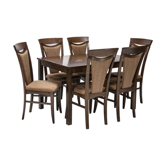 Söögikomplekt MIX & MATCH 6 tooliga (20830), 120+32+32x80xH74cm, pikendatav