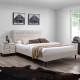 Кровать EMILIA с матрасом HARMONY DUO (86741) 90x200см, обивка из мебельного текстиля, цвет: светло-бежевый Кровать EMILIA с матрасом HARMONY DUO (86741) 90x200см, обивка из мебельного текстиля, цвет: светло-бежевый