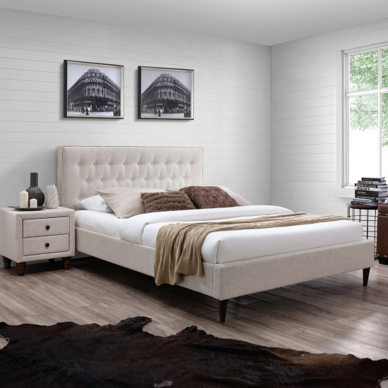 Кровать EMILIA 120x200cм, с матрасом HARMONY DUO, бежевый Кровать EMILIA 120x200cм, с матрасом HARMONY DUO, бежевый