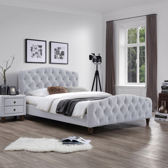 Кровать SANDRA 160x200cм, с матрасом HARMONY DELUX, светло-коричневая Кровать SANDRA 160x200cм, с матрасом HARMONY DELUX, светло-коричневая