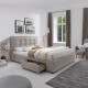 Кровать DUKE 160x200cм, с ящиками и матрасом HARMONY TOP, бежевый Кровать DUKE 160x200cм, с ящиками и матрасом HARMONY TOP, бежевый