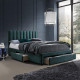 Кровать GRACE 160x200см, с ящиками и матрасом HARMONY DUO, зеленая Кровать GRACE 160x200см, с ящиками и матрасом HARMONY DUO, зеленая