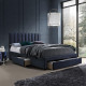 Кровать GRACE 160x200cм, с ящиками и матрасом, HARMONY DELUXE, синяя Кровать GRACE 160x200cм, с ящиками и матрасом, HARMONY DELUXE, синяя