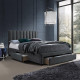 Кровать GRACE 160x200см с матрасом HARMONY TOP POCKET, темно-серый