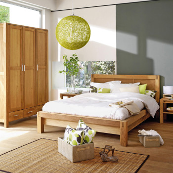 Кровать CHICAGO NEW с матрасом HARMONY DUO (86744) 160x200cм, дерево: дубовый шпон, цвет: натуральный