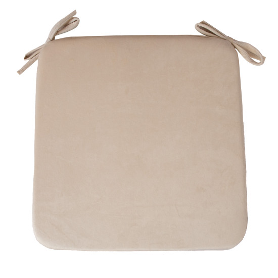 Подушка на стул VELVET 39x39x2,5cm, бежевый Подушка на стул VELVET 39x39x2,5cm, бежевый