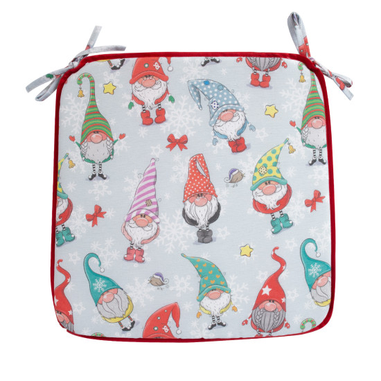 Подушка на стул CHRISTMAS 39x39cm, гномы Подушка на стул CHRISTMAS 39x39cm, гномы