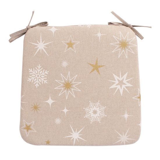 Покрытие для стула WINTER GARDEN 39x39x2,5см, снежинки Покрытие для стула WINTER GARDEN 39x39x2,5см, снежинки
