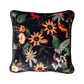 Padi BLACK HOLLY 45x45cm, lilled mustal taustal Padi BLACK HOLLY 45x45cm, lilled mustal taustal