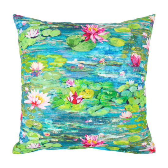 Подушка HOLLY 45x45cm, розовые кувшинки Подушка HOLLY 45x45cm, розовые кувшинки