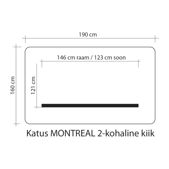 Jumta segums nojumēm MONTREAL 2 160x190cm, 100% poliesters, audums 765 Jumta segums nojumēm MONTREAL 2 160x190cm, 100% poliesters, audums 765