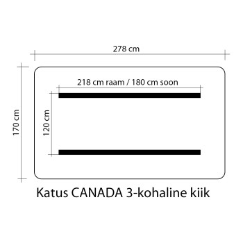 Крыша для качелей CANADA 170x278см, 100% полиэстер, ткань  767 Крыша для качелей CANADA 170x278см, 100% полиэстер, ткань  767