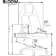 BLOOM офисное кресло розовый/черный (1п=1шт) BLOOM офисное кресло розовый/черный (1п=1шт)