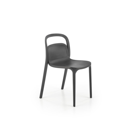K490 черный пластиковый стул(1p=4шт)