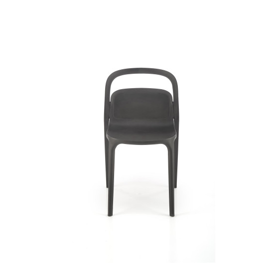 K490 черный пластиковый стул(1p=4шт)