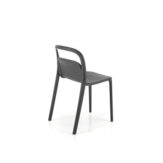 K490 черный пластиковый стул(1p=4шт)