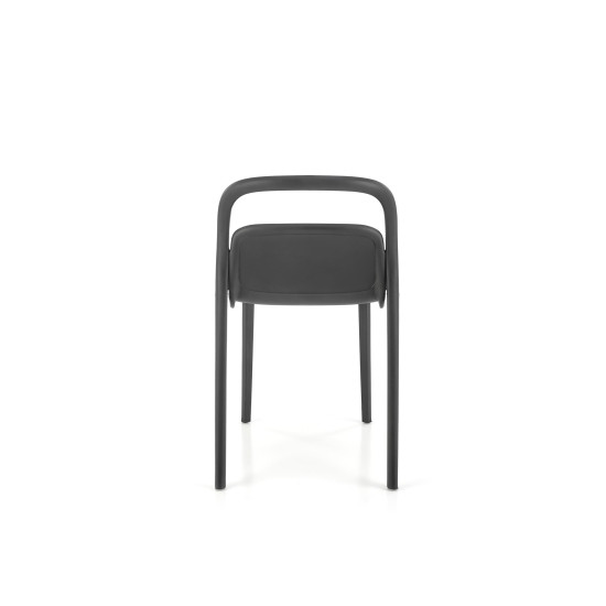 K490 черный пластиковый стул(1p=4шт)