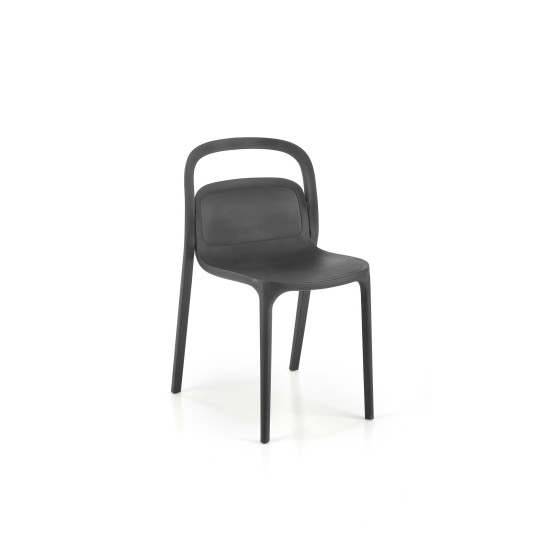 K490 черный пластиковый стул(1p=4шт)