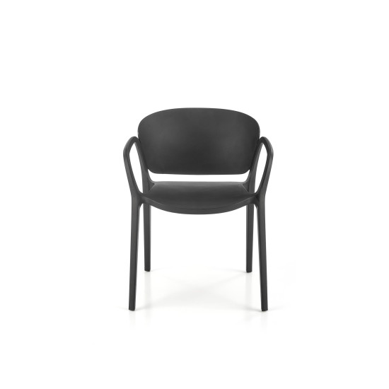 K491 черный пластиковый стул (1п=4шт)