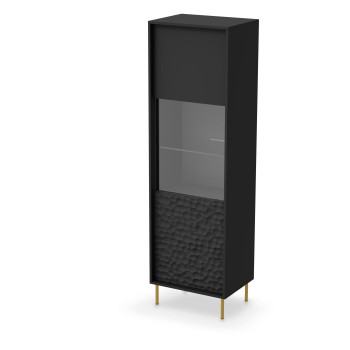 BULLET W-1 vitrīna melna, kājas: zelta BULLET W-1 vitrīna melna, kājas: zelta