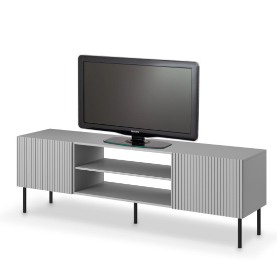 ASENSIO RTV-1 TV galds 180 cm gaiši pelēks, kājas: melnas