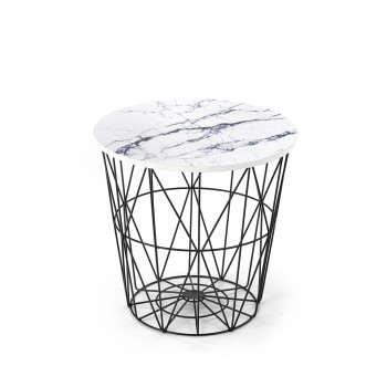 HARISSA_B kafijas galda rāmis - melns, virspuse - melns marmors