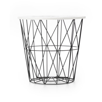 HARISSA_B kafijas galda rāmis - melns, virspuse - melns marmors