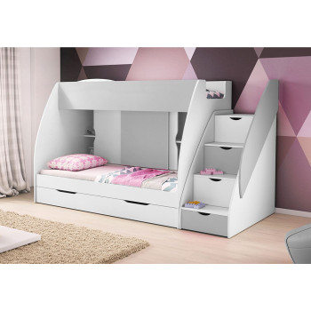 Двухъярусная кровать MARCINEK Белый + Серый