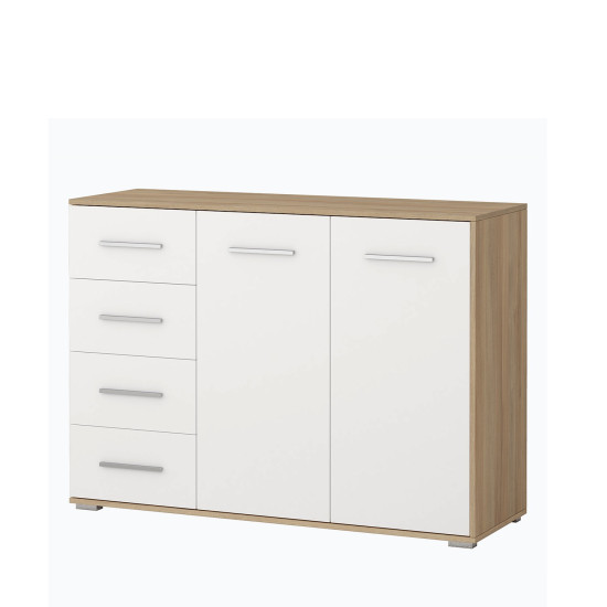 Kumode FRIDA 01 2D4S sonoma ozols / balts