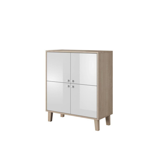 Idzczak Kumode - SONATA 02 Sonoma Oak + White Gloss