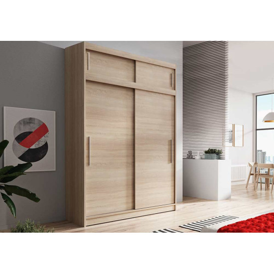 Idzczak Skapis-kupeja ar antresolu VESTA 04 150 cm Sonoma ozols + Sonoma ozols