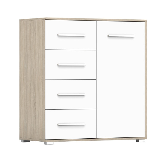 Idzczak kumode FRIDA MINI 01 1D4S SB Balts sonoma/ ozols