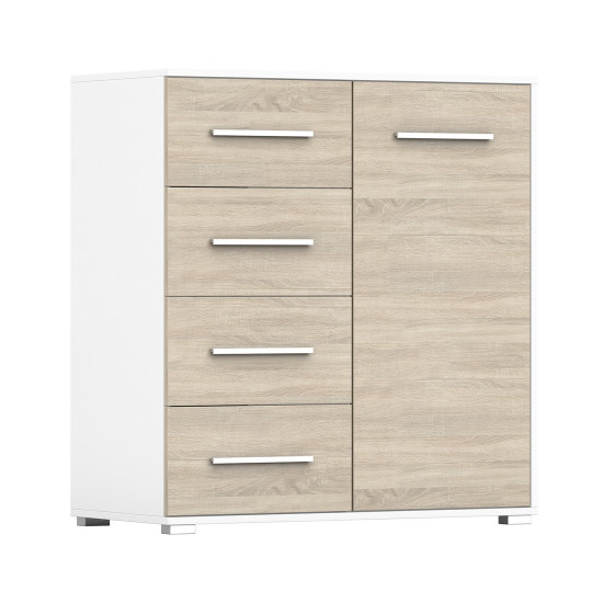 Idzczak Kumode FRIDA MINI 01 1D4S BS Balts/ sonoma ozols