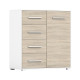 Idzczak Kumode FRIDA MINI 01 1D4S BS Balts/ sonoma ozols