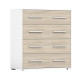Idzczak Kumode FRIDA MINI 02 4S BS Balts /Sonoma Ozols