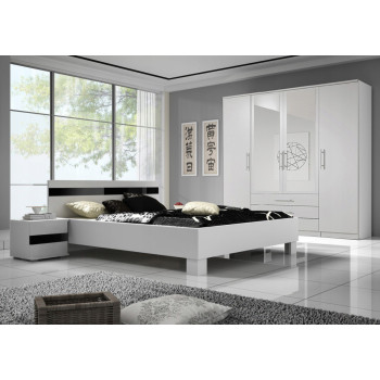 Idzchak Bedroom SANTI Valge + must läikega Idzchak Bedroom SANTI Valge + must läikega