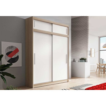 Idzczak Pikendusega riidekapp VESTA 04 150 cm Sonoma Tamm Valge LED profiil 150 Idzczak Pikendusega riidekapp VESTA 04 150 cm Sonoma Tamm Valge LED profiil 150