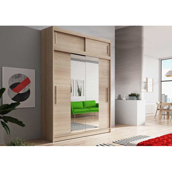 Idzczak Skapis-kupeja ar antresolu VESTA 01 150 cm Sonoma ozols + Sonoma ozols Idzczak Skapis-kupeja ar antresolu VESTA 01 150 cm Sonoma ozols + Sonoma ozols