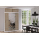 Idzczak Skapis ar pagarinājumu VESTA 01 150 cm Sonoma Ozols + Balts Spogulis LED Profils 150 Idzczak Skapis ar pagarinājumu VESTA 01 150 cm Sonoma Ozols + Balts Spogulis LED Profils 150