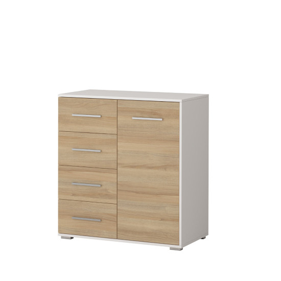 Idzczak kumode FRIDA MINI 01 1D4S (krāsas) Balts ozols sonoma