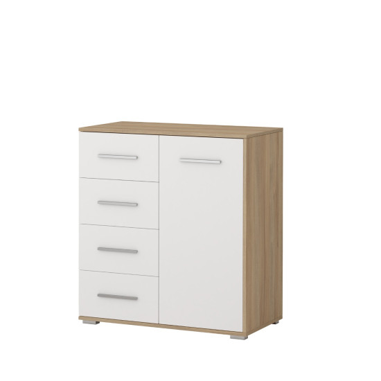 Idzczak Kumode FRIDA MINI 01 1D4S  Balts /sonoma ozols