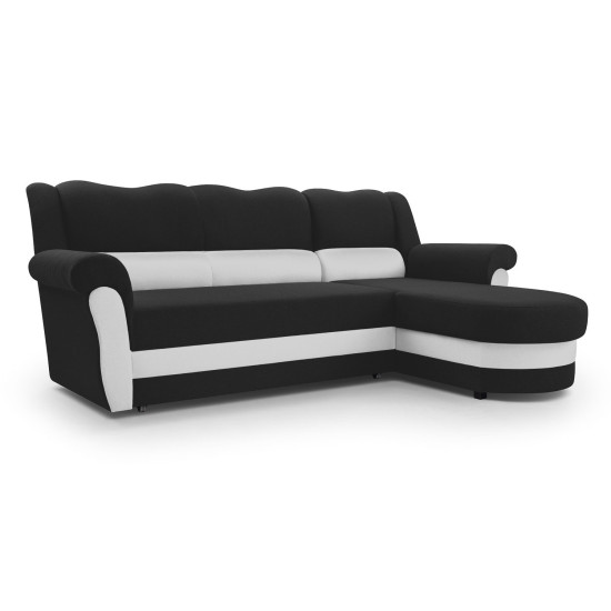 Idzczak Угловой диван BRUNO правый Soft 11 Black + Soft 17 White Idzczak Угловой диван BRUNO правый Soft 11 Black + Soft 17 White